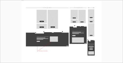 layout de la page des collections